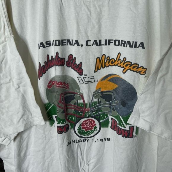 VTG 1998 Rose Bowl WSU Vs. Michigan T Shirt 4XL - Picture 2 of 4